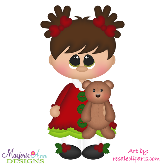 Friend Pals-Christmas Girl Exclusive SVG Cutting Files + Clipart - Click Image to Close